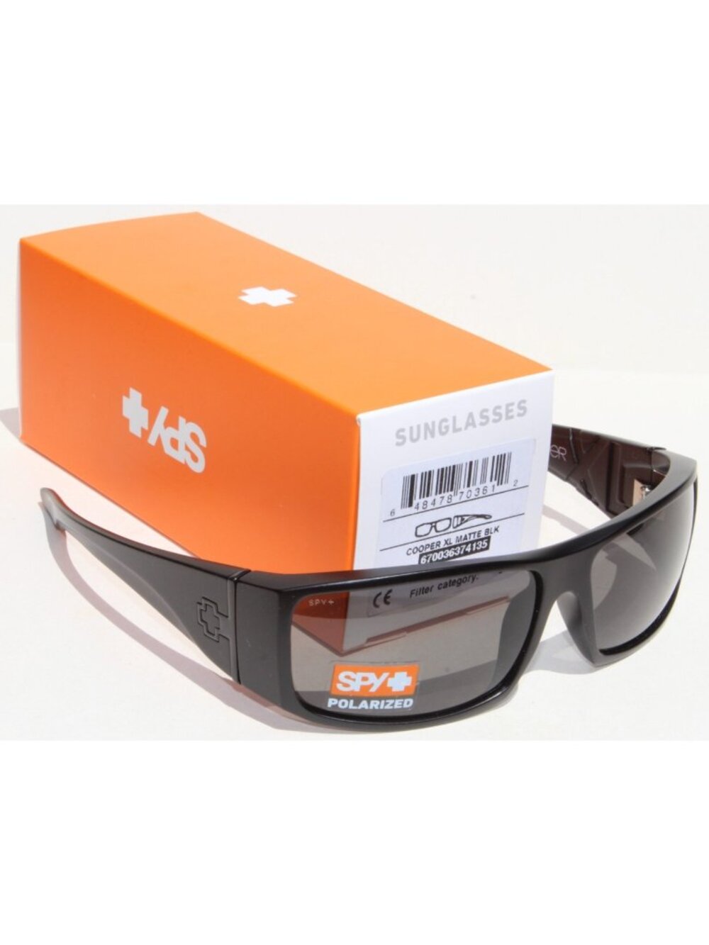 SPY OPTICS Cooper XL POLARIZED Sunglasses Matte Black/Gray 670036374135 NEW